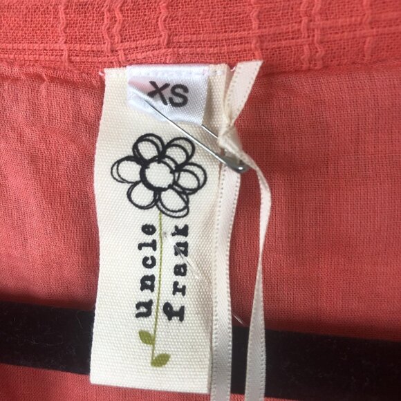 Uncle Frank Dress Womens XS Orange Pink Many Medallions Boho Embroidered NWT - Picture 4 of 16